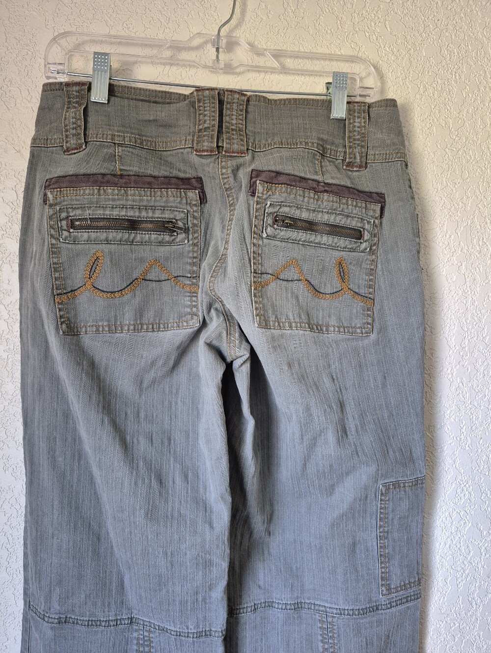 CAbi Y2k Vintage Wide Leg Cargo Pants Womens Size 8 - Picture 4 of 9